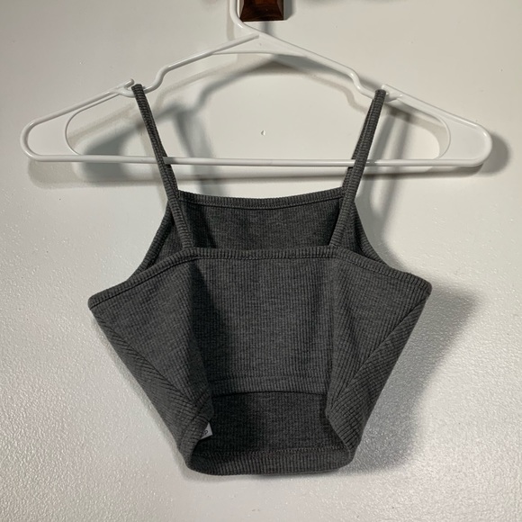 Topshop Grey Crop Top - Picture 3 of 4